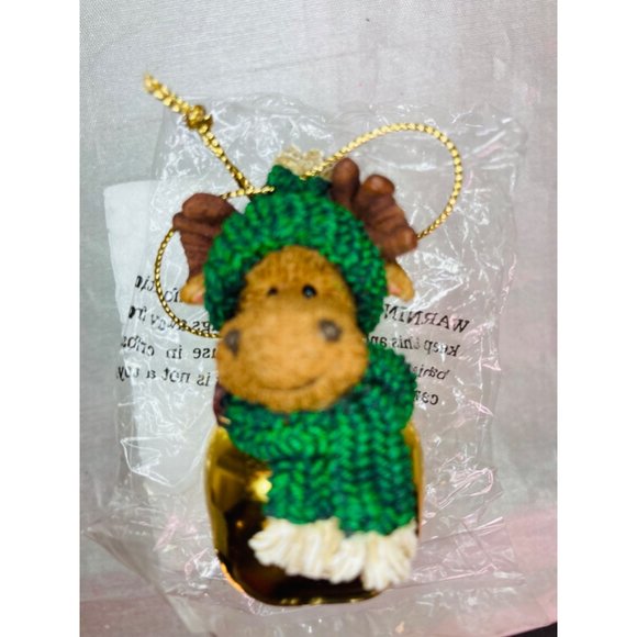 Vintage Boyds Bear & Friend Moose w/Bell Ornament - Picture 7 of 11
